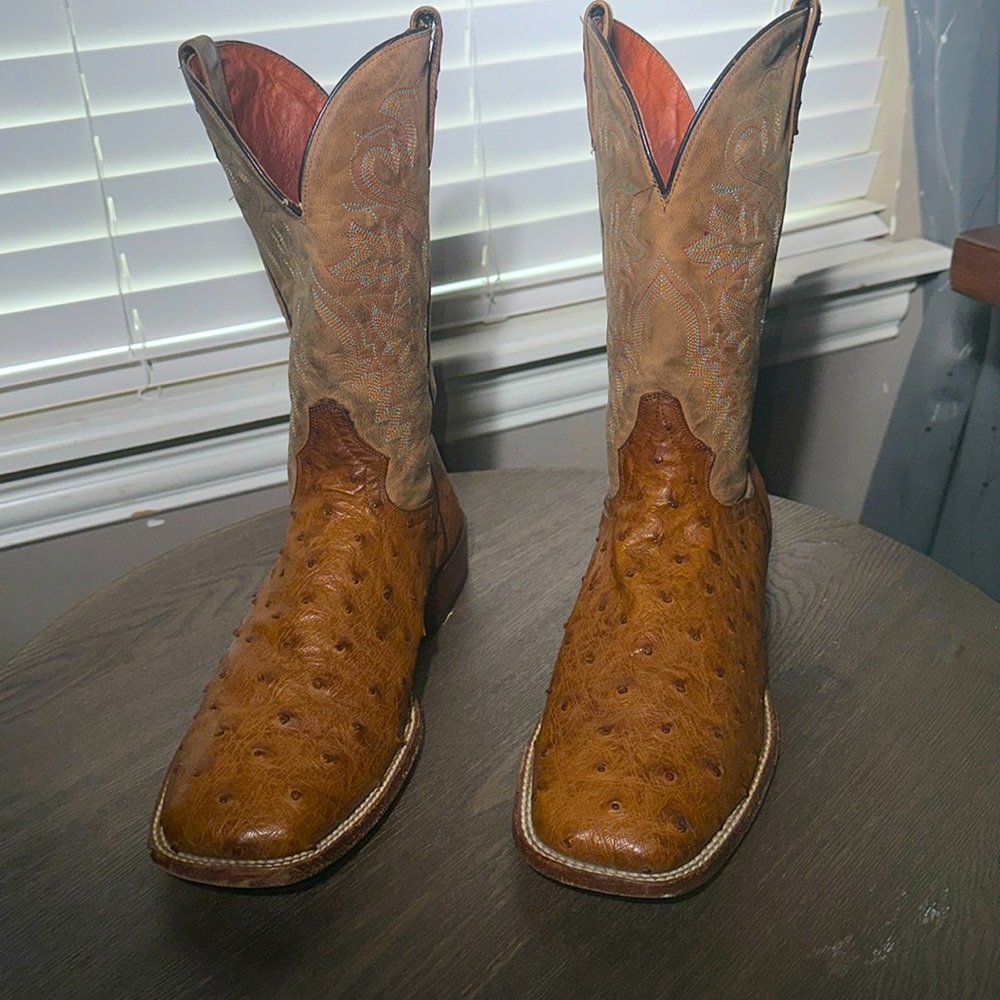 DAN POST Full Quill Ostrich Cowboy Boots! Size 13! Slightly Used!